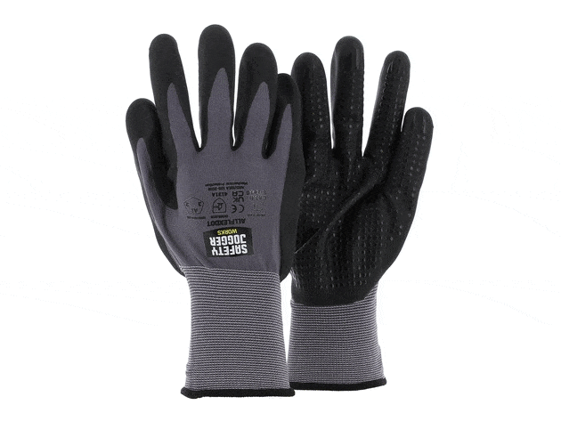 SAFETY JOGGER ALLFLEXDOT FOAM NITRILE/DOT GLOVE [EN388 4131A